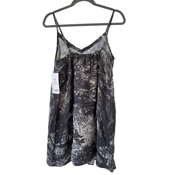 Athleta NWT Women's Calm Cool Slip Dress Black/Gray Size Small Retail $119 - Picture 2 of 12